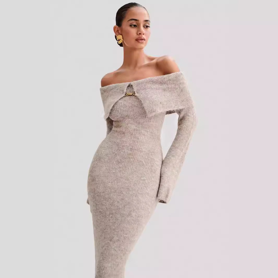 Éloise Off-Shoulder Knit Dress