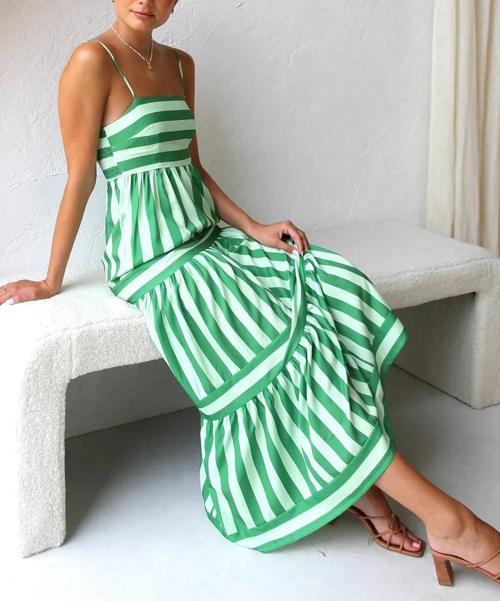 Selena Striped Maxi Dress