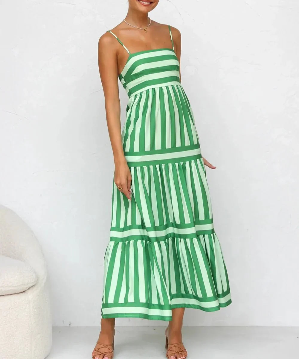 Selena Striped Maxi Dress